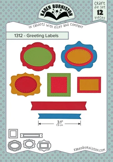 Karen Burniston Die - Greeting Labels