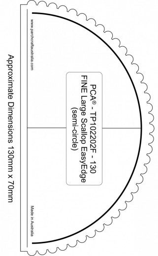 Fine 130 mm SemiCircle Outside Large Scallop EasyEdge