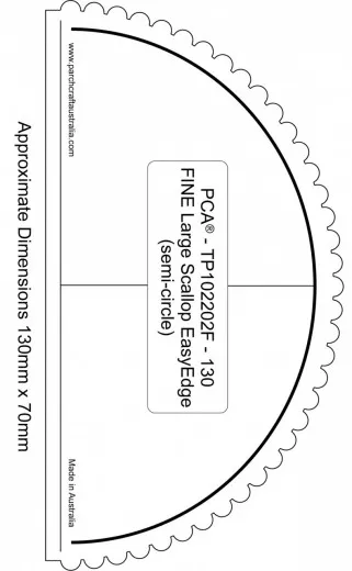 Fine 130 mm SemiCircle Outside Large Scallop EasyEdge