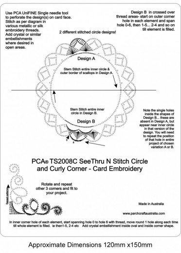 See Thru N Stitch Circle and Curly Corners