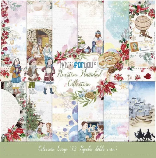 Nuestra Navidad 12x12 Scrap Paper Pack