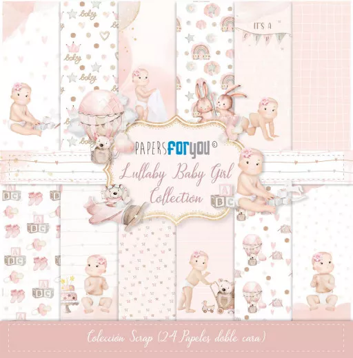 Lullaby Baby Girl 8x8 Scrap Paper Pack