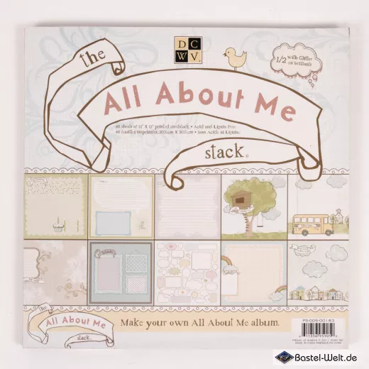 DCWV - 12x12 Paper Pad - the All About Me Stack