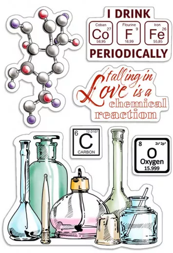 Clear Stamp Set - Chemical Reaction