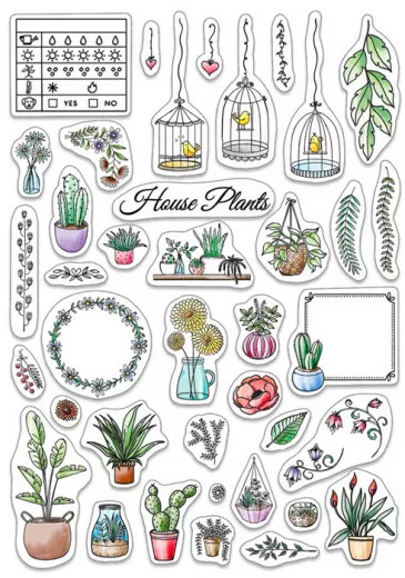 Clear Stamp Set - BuJo House Plants