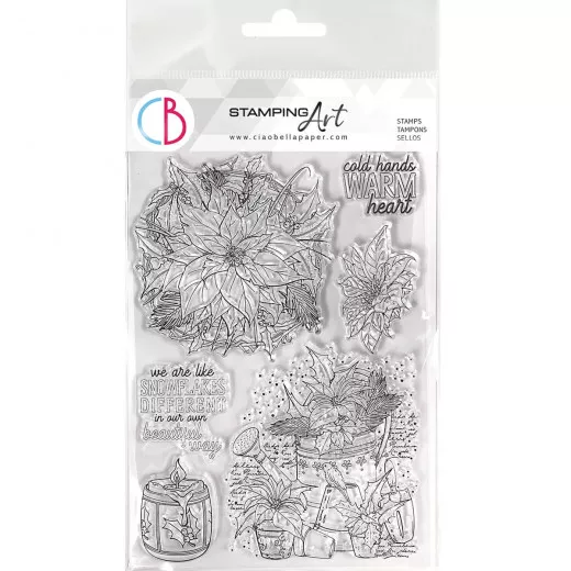 Clear Stamp Set - Poinsettia