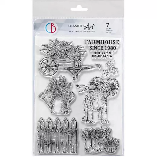 Clear Stamp Set - Puppy garden