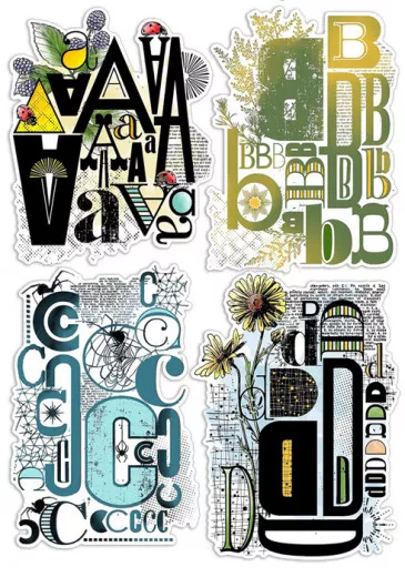 Clear Stamp Set - Design ABCD Letters