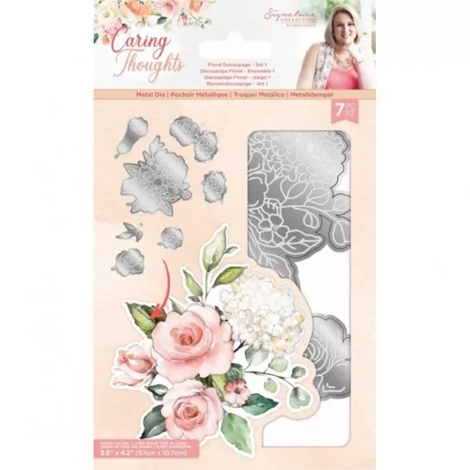 Metal Die - Caring Thoughts Floral Decoupage Set 1