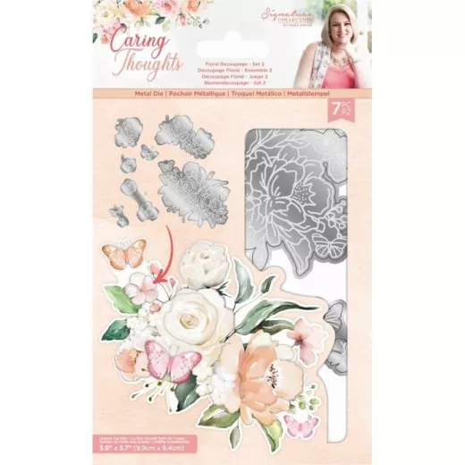 Metal Die - Caring Thoughts Floral Decoupage Set 2