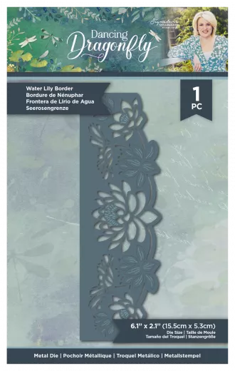 Metal Die - Dancing Dragonfly Water Lily Border