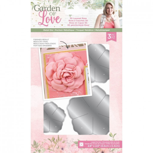 Metal Cutting Die - Garden of Love 3D Layered Rose