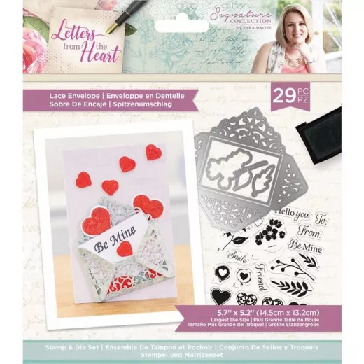 Clear Stamps and Die - Letters from The Heart Lace Envelope