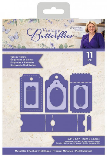 Metal Die - Vintage Butterflies Tags and Tickets