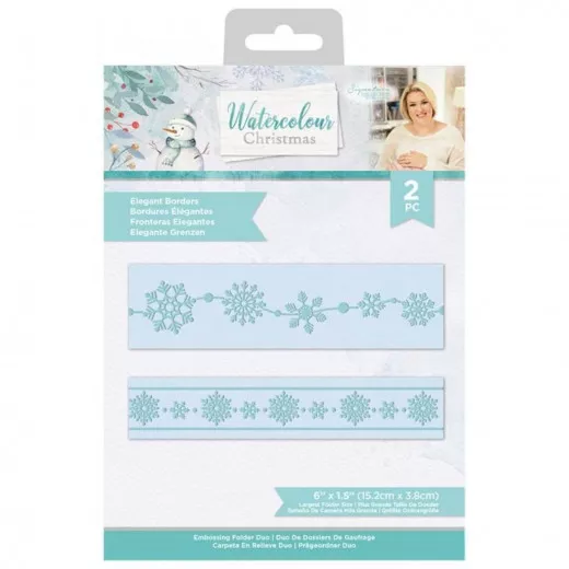 Embossing Folder Set - Watercolor Christmas Elegant Borders