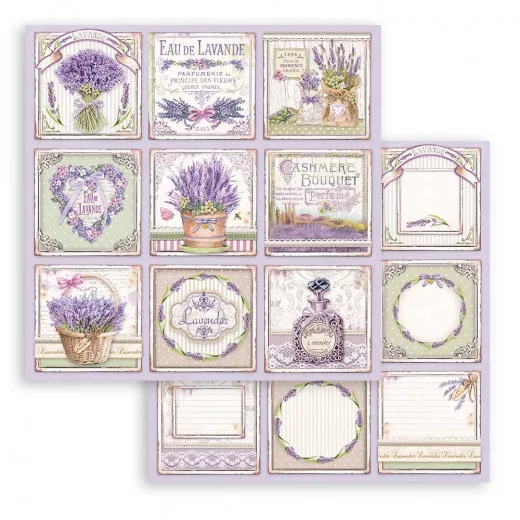 Stamperia 2-seitiges 12x12 Designpapier - Provence Cards