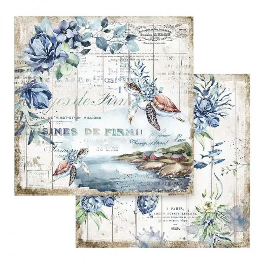 Stamperia 2-seitiges 12x12 Designpapier - Romantic Sea Dream Tur