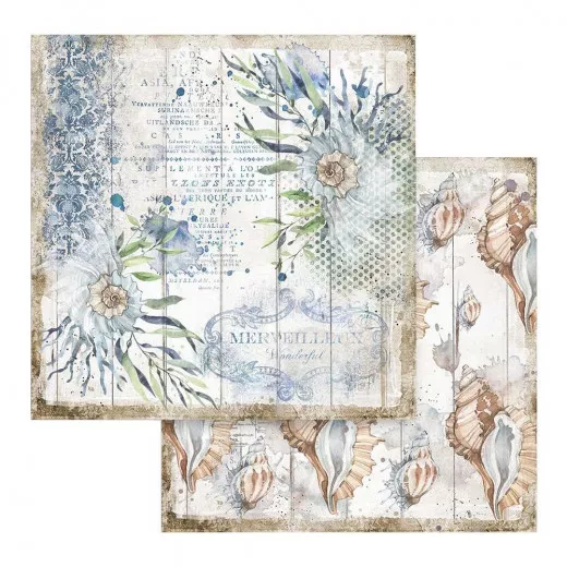 Stamperia 2-seitiges 12x12 Designpapier - Romantic Sea Dream She