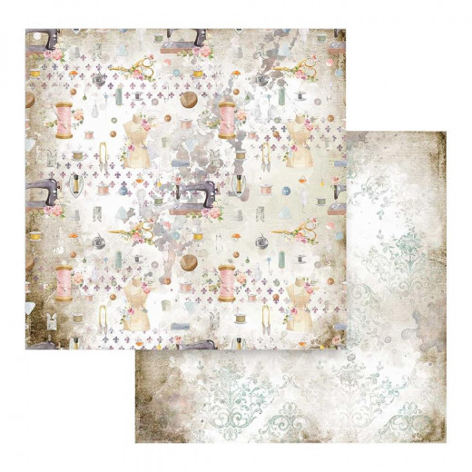 Stamperia 2-seitiges 12x12 Designpapier - Romantic Threads Textu