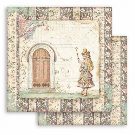 Stamperia 2-seitiges 12x12 Designpapier - Alice Door