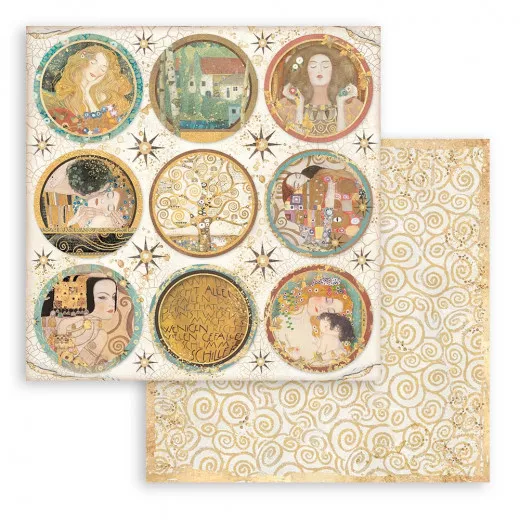 Stamperia 2-seitiges 12x12 Designpapier - Klimt rounds