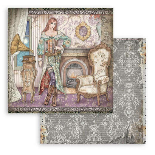 Stamperia 2-seitiges 12x12 Designpapier - Lady Vagabond Lifestyl