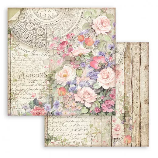 Stamperia 2-seitiges 12x12 Designpapier - Casa Granada Flowers M