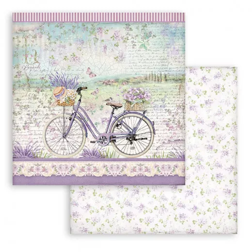 Stamperia 2-seitiges 12x12 Designpapier - Provence Bicycle