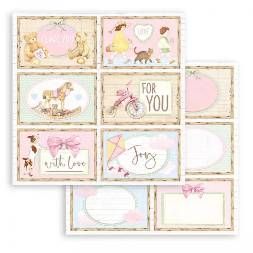 Stamperia 2-seitiges 12x12 Designpapier - DayDream 6 Cards