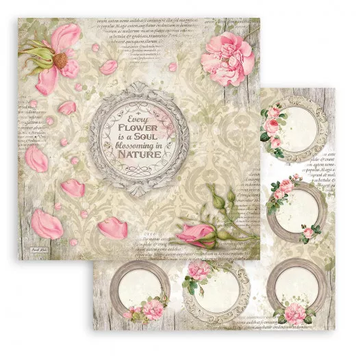 Stamperia 2-seitiges 12x12 Designpapier - Romantic Garden House