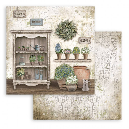 Stamperia 2-seitiges 12x12 Designpapier - Romantic Garden House 