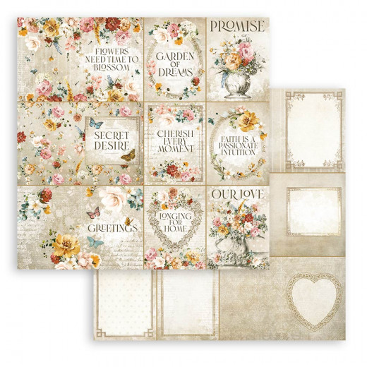 Stamperia 2-seitiges 12x12 Designpapier - Garden of Promises Car