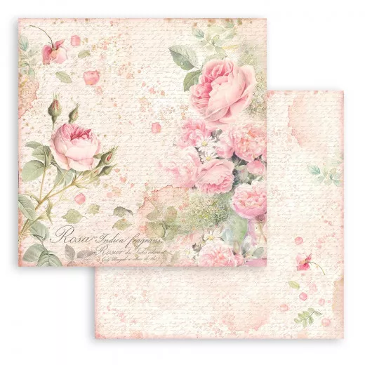 Stamperia 2-seitiges 12x12 Designpapier - Rose Parfum roses