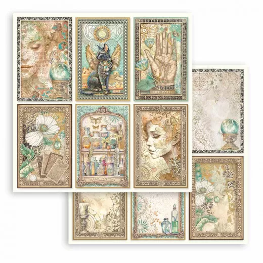 Stamperia 2-seitiges 12x12 Designpapier - Fortune - 6 Cards