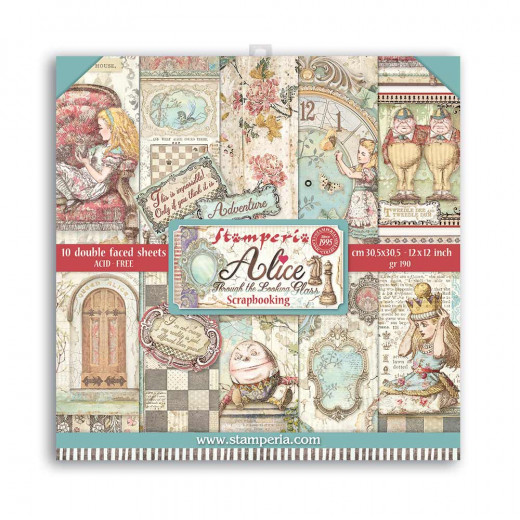 Alice through the looking glass 12x12 Paper Pack