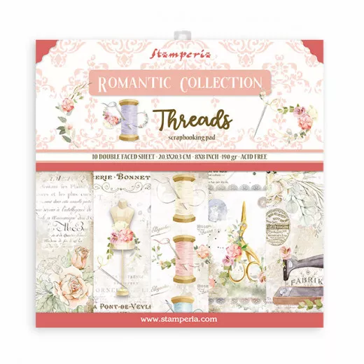 Romantic Threads 8x8 Paper Pack