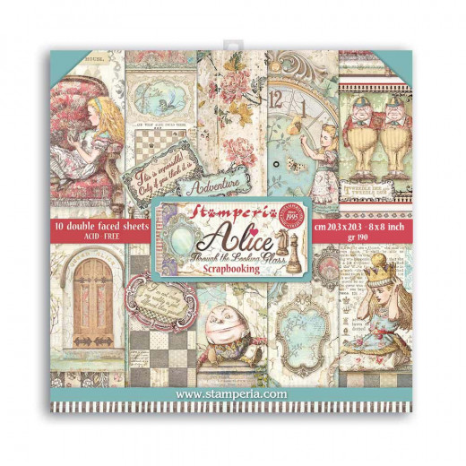 Alice through the looking glass 8x8 Paper Pack