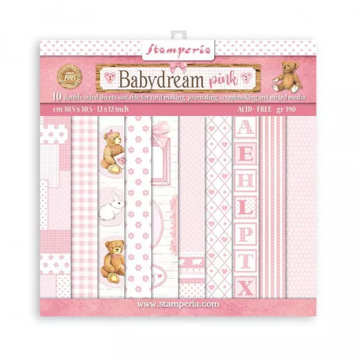 BabyDream Pink Backgrounds 8x8 Paper Pack