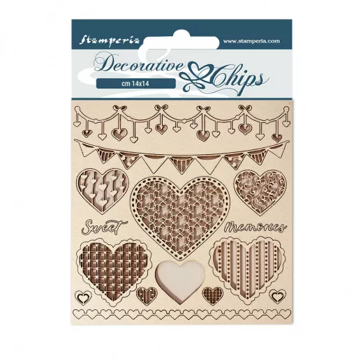 Stamperia Decorative Chips - DayDream Hearts