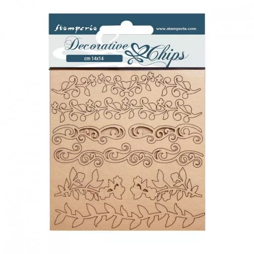 Stamperia Decorative Chips - Desire Borders