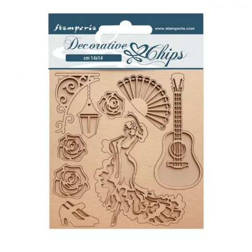 Stamperia Decorative Chips - Desire Dancer