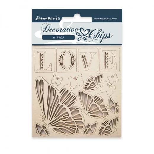 Stamperia Decorative Chips - Love