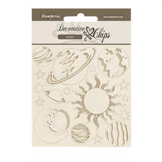 Stamperia Decorative Chips - Fortune - Planets