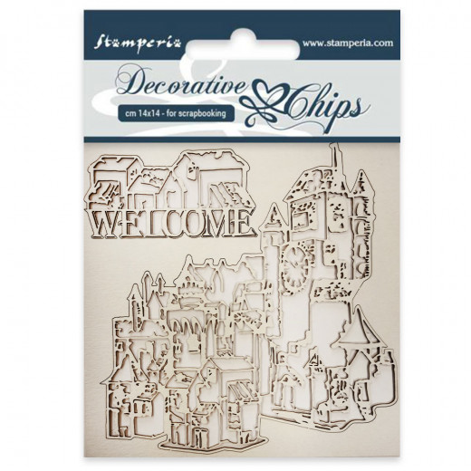 Stamperia Decorative Chips - Welcome