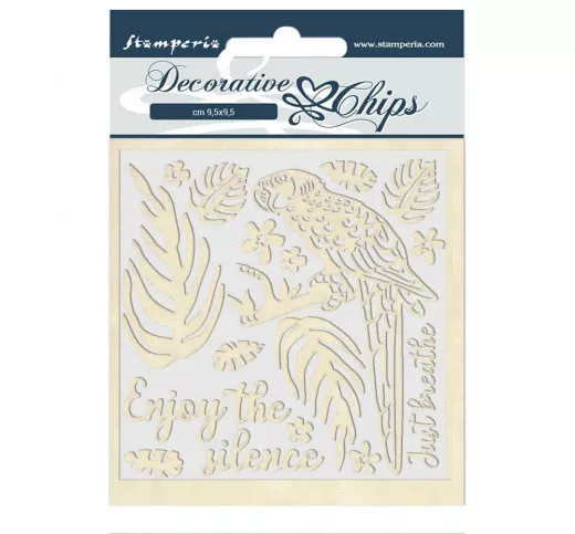 Stamperia Decorative Chips - Amazonia Parrot