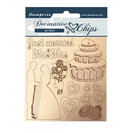 Stamperia Decorative Chips - Sleeping Beauty Just Married