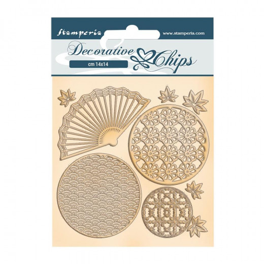 Stamperia Decorative Chips - Sir Vagabond in Japan Fan, Circles