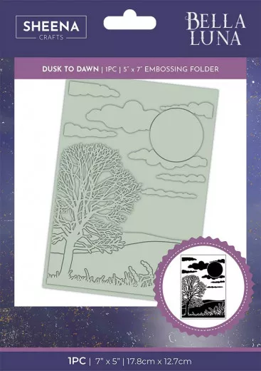 Embossing Folder - Sheena Douglass - Bella Luna - Dusk to Dawn