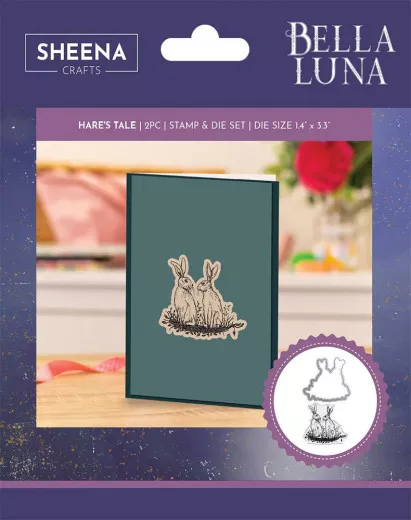 Clear Stamps and Cutting Die - Sheena Douglass - Bella Luna - Hares Tale