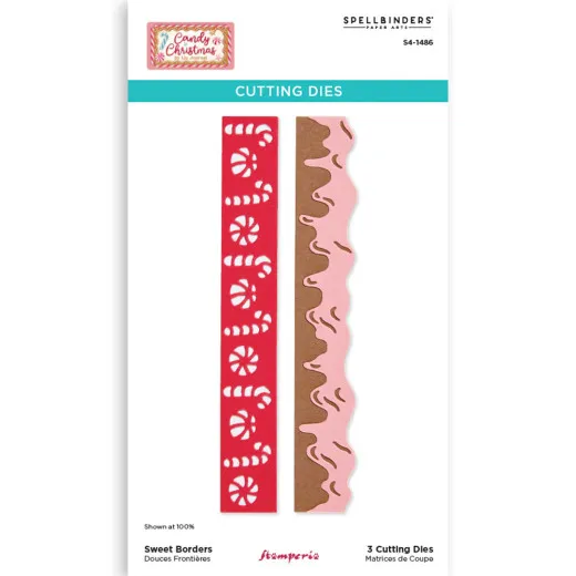 Spellbinders Etched Dies - Candy Christmas - Sweet Borders by Stamperia